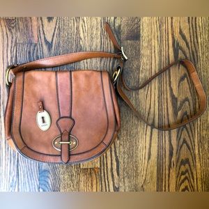 Brown Fossil Cross Body Bag